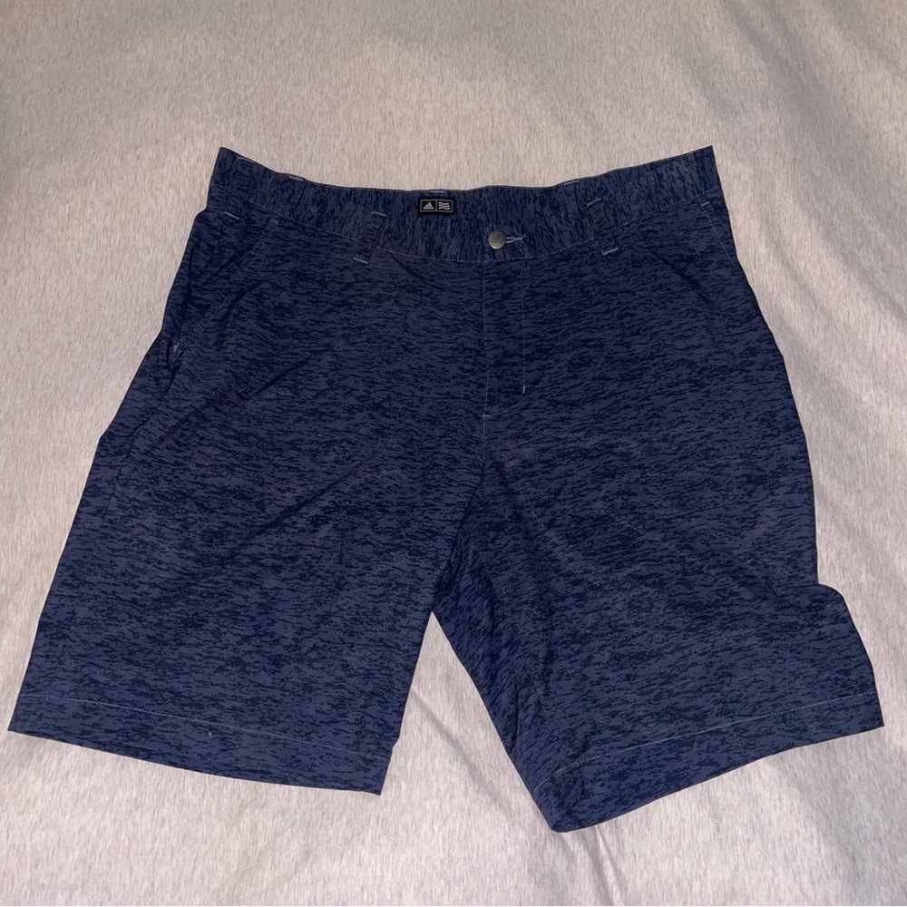 adidas Men's Navy Space-Dye Athletic Shorts